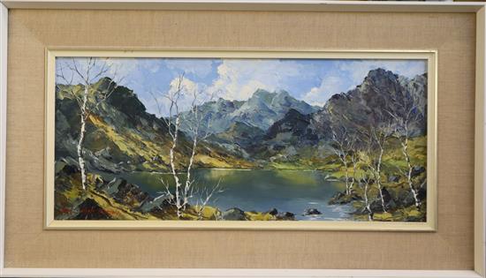 Charles Wyatt Warren (1908-) Snowdon from Llyn Nantlle 9.5 x 22in.